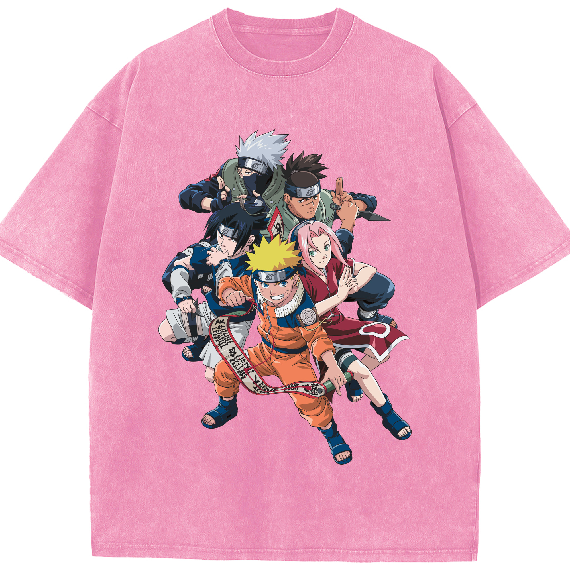 （画像用） NARUTO -ナルト- うずまき ナルト Uzumaki Naruto 綿100% ヴィンテージ風 半袖Tシャツ（フロントプリント）